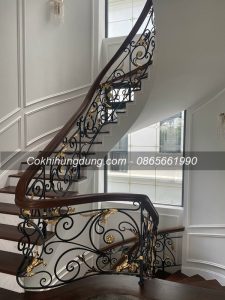 Mẫu cầu thang sắt nghệ thuật đẹp 2026