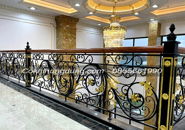 mẫu cầu thang sắt nghệ thuật đẹp 25