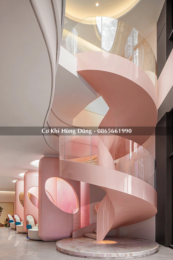 mẫu cầu thang xoắn ốc đẹp 3