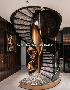 mẫu cầu thang xoắn ốc đẹp ms165