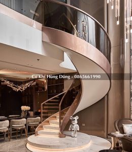 mẫu cầu thang xoắn ốc đẹp 1