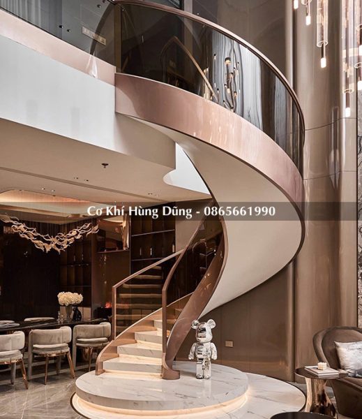 mẫu cầu thang xoắn ốc đẹp 1