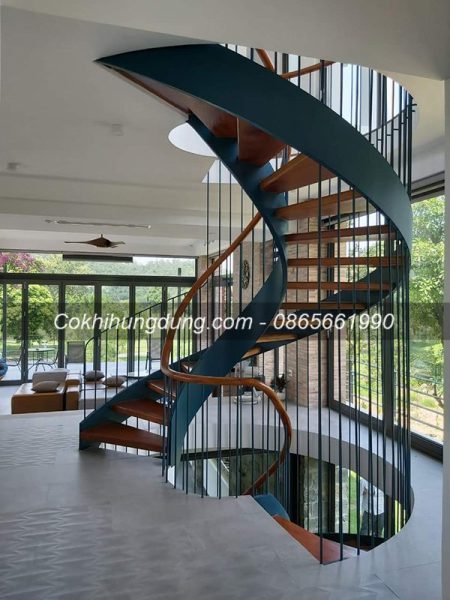 mẫu cầu thang xoắn ốc đẹp