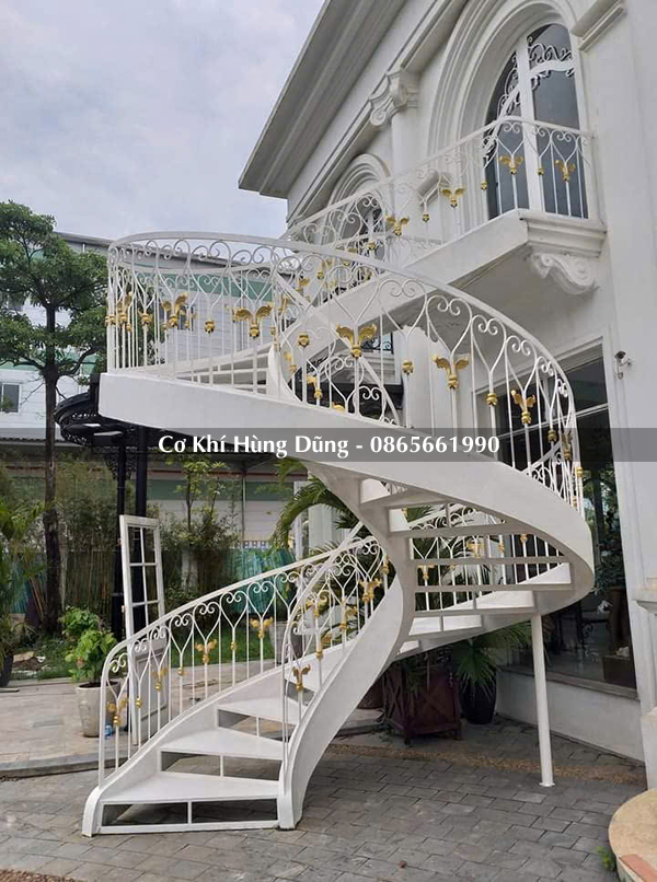 mẫu cầu thang xoắn ốc đẹp 8