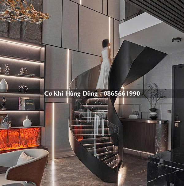 mẫu cầu thang xoắn ốc đẹp ms8