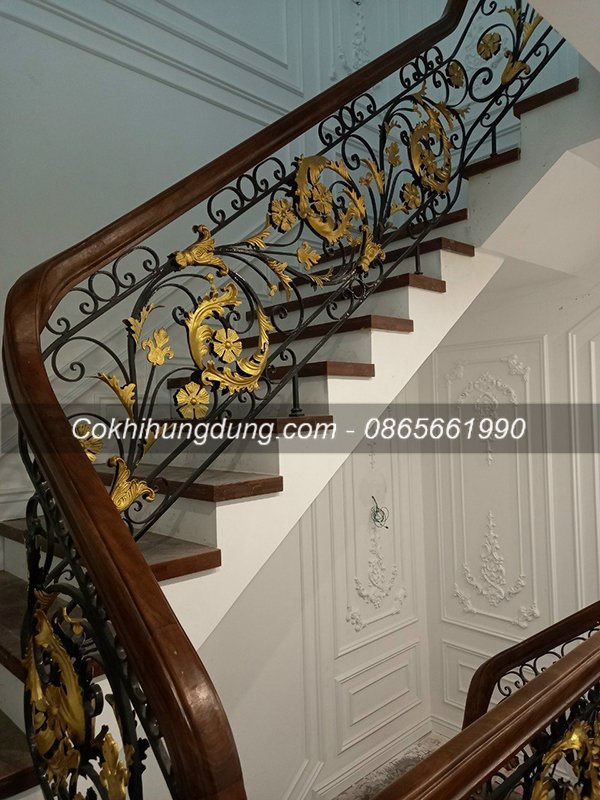 Cầu thang sắt nghệ thuật đẹp