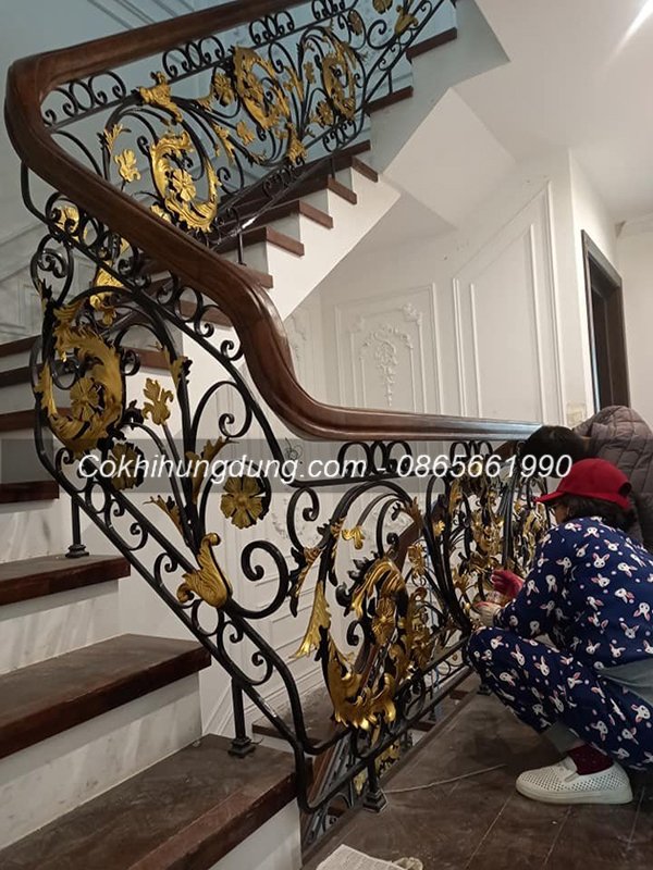 Cầu thang sắt nghệ thuật đẹp